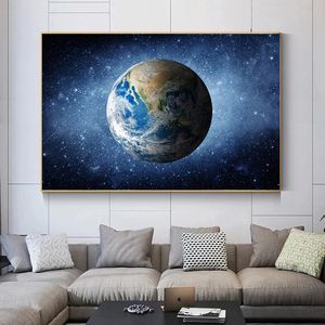 Planets Universe Galaxy Wall Art Stars Landscape Canvas Painting Posters Prints Space Exoplanet Picture for Living Room Cuadros