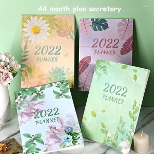 Planner Bloempatroon Multifunctioneel Notebook Jaarplan Maandelijkse schema Boek zelfdiscipline ponskaart