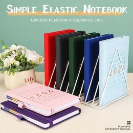 Planificateurs A5 2024 Planificateur Notebook Gift PU Leather Portable 2024 Calendrier Notebook Time Management School Office Supplies Stationery