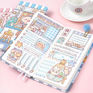 Planners A6 Leuke anime cartoon agenda planner notebooks voor meisjes dagboek wekelijkse maandelijkse planner grid paper school benodigdheden mini -notitieblokken