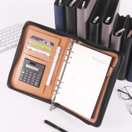 Planificateurs Padfolio Diary Notebook Journal avec calculatrice Binder Spiral Notepad Business Manager Folder Bag Sac Handbook Agenda Planner