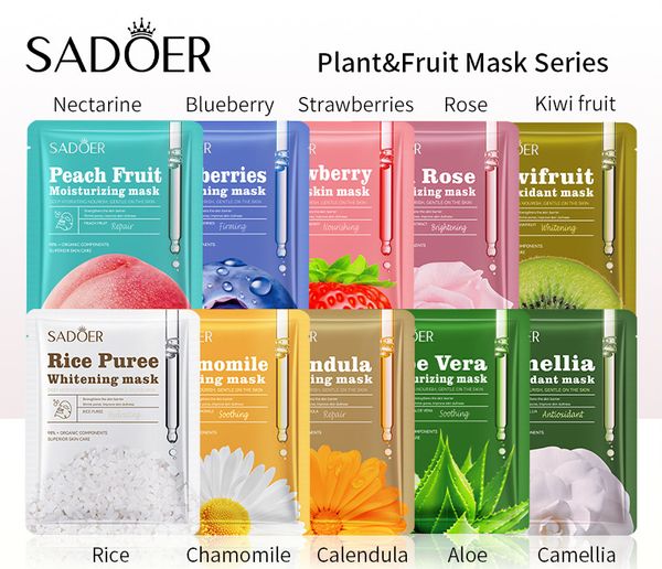 Plant Fruit Mask 25G Sadoer Chamomile Kiwi Fruit Mask Pack Face Skin Care Wholesale