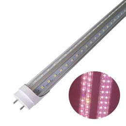 Plant Grow Light Tube fluorescent à double extrémité de remplacement Bi-Pin G13 Base Bandes à spectre complet 4Ft T8 Lampes de culture Luminaire Grow Shop Lights oemled