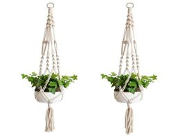 Plantenhangers Macrame Touw Pottenhouder Touwen Muurophangende Plantenbakhanger Mand Plantenhouders Indoor Bloempotmanden Heffen4674488