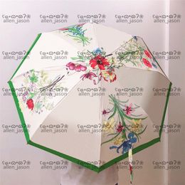 Plant Hoogwaardige paraplu's hipster automatische vouwen luxe parasols topkwaliteit outdoor reizen designer multifunctionele zon parasols