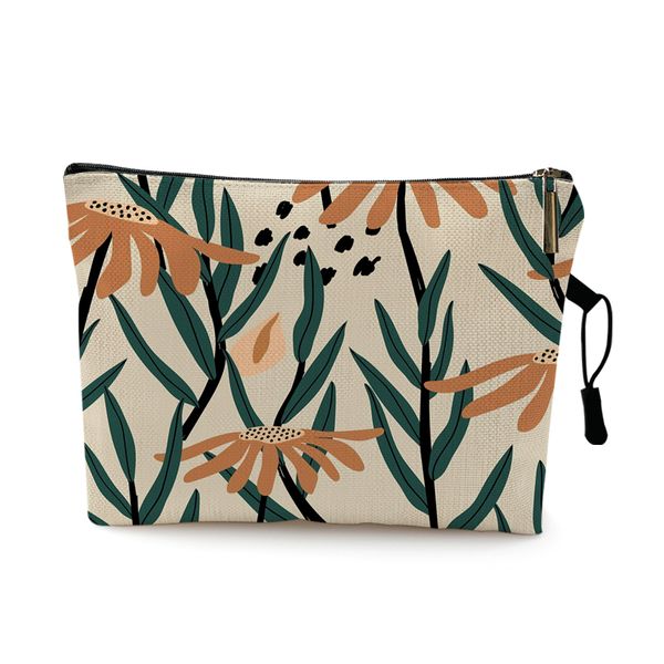 Estuche de cosméticos con estampado de luna y sol para mujer, bolsa de maquillaje para mujer, bolsa de almacenamiento portátil para playa, el mejor regalo, bolsa de cosméticos, bolsa para pintalabios