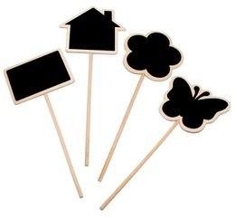 Marqueur des étiquettes de plante Insertion de cartes de forme mignonne mini-tableau noir arts et artisanat d'origine mobilier de la maison fleur de papillon 8622773