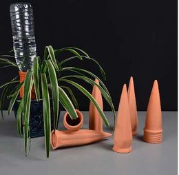 Abreuvoir pour plantes en céramique, pointes d'arrosage automatiques, arrosage goutte à goutte de fleurs, système d'arrosage de jardin pour l'intérieur