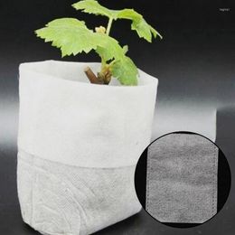 Jardinières 100 pièces 8 10cm sacs de pépinière Non tissés plantes poussent des Pots de semis écologique biodégradable ventiler la plantation en croissance