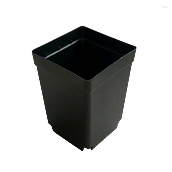 Jardinières 100 pièces plante jetable Pot de fleur petit carré noir coupe semis plastique