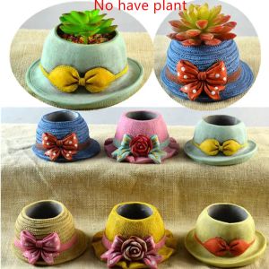 Plantenbakken 13X6CM Nieuw Design Mode Cartoon Dieren Planter Hoeden Handwerk Bloempotten Vetplant Potten voor Desktop Ornamenten Deco