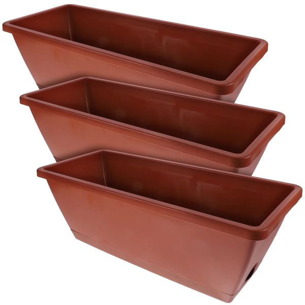 Jardinières 3 pièces jardinière Pot support de fleur lit extérieur plantation auge en plastique décorations de jardin supports