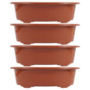 Plantenbakken 4 stuks Plastic Bloempot Decoraties Kwekerij Planter Bonsai Boomhouder Tuin Planten Binnenpotten Eenvoudig