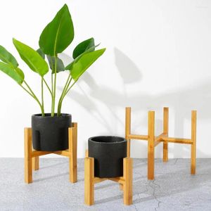 Planters vierbenige houten bloempotten houder plant en succulente basisdisplaystandaard