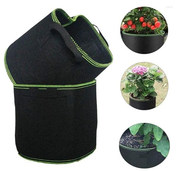 Sac de culture en feutre pour pépinière, baril rond de 5/7/10 Gallons, Pots de fleurs en tissu de jardinage, potager