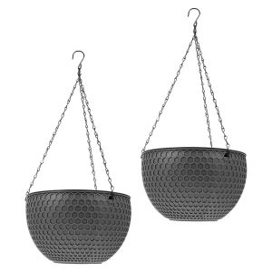 Jardinières suspendues, pot en rotin: panier de jardinière de fleurs, conteneur de bonsaï, 2 pièces, support d'air pour jardin, Pots de 16 à 5cm