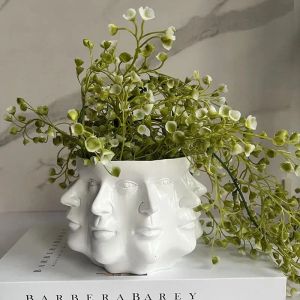 Jardinières Moderne Simple en céramique multi visage fleur Vase tête humaine plante Pot de fleur nordique Art planteur créatif Vase maison salon décor