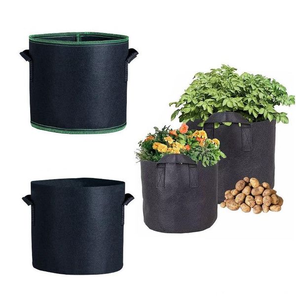 Planteurs Pots 1-30 gallons de culture Sacs Tissu épaissis épaissis épaissis avec poignées Drop Livraison Home Garden Patio Lawn Homefavor DHIF1
