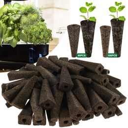 Planters Pots 100Pc Seed Grow Éponges Remplacement Root Growth Semis Starter Plugs Starting Pod Hydroponic Garden Plantation 230721