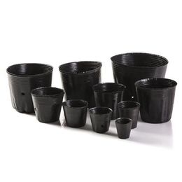 Plantenbakken Potten 100 Stuks Plastic Kwekerij Pot Plant Zaailing Pouch Houder Verhogen Zak Voeding Tuin Dropship230b