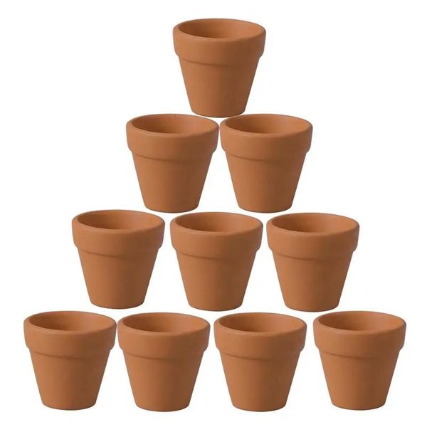 Planters Pots 10 pièces 4.5x4 cm petit Mini Pot en terre cuite argile céramique poterie planteur Pots de fleurs succulentes Pots de pépinière idéal pour les plantes artisanat 231025