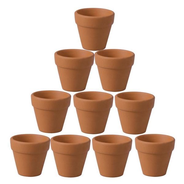 Planters Pots 10 pièces 45x4 cm petit Mini Pot en terre cuite argile céramique poterie planteur Pots de fleurs succulentes Pots de pépinière idéal pour les plantes artisanat 230508