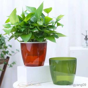 Plantenbakken Potten 17cm Zelf Watering Planter Potten Rond Ontwerp Vetplant Pot Indoor Home Tuin Moderne Decoratieve Pot Tuinbenodigdheden R230620