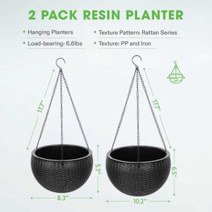 Pots de fleurs 1pc jardinières suspendues paniers suspendus à arrosage automatique pour plantes d'intérieur et d'extérieur Pot de plante de fleur jardinières de jardin différentes pièces