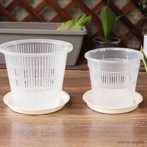 Vasi per fioriere 1pz Vaso per piantare orchidea controllato dalla radice trasparente con stomi Vaso per fiori in plastica per la decorazione del giardino di casa R230620