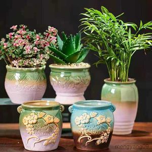 Plantenbakken Potten 1Pcs-4Pcs Plant Pot Creatieve Keramische Bloempot Variabele Flow Handed Voor Thuis Kamer Kantoor Seedsplant Plant Pot Zonder Plant R230620