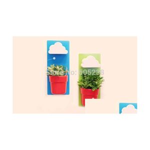 Planters potten 2 stuks regenachtige pot / wallhung bloemenpot wolk groot toevoegen kleine druppel levering 202 dho8s