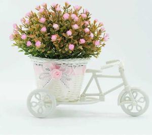Planters potten 2021 Nieuwe fiets decoratieve bloemmand cirkelvormige mand rattan zwevende fiets decoratieve bloemmand feest decoratieve bloembasketq240517