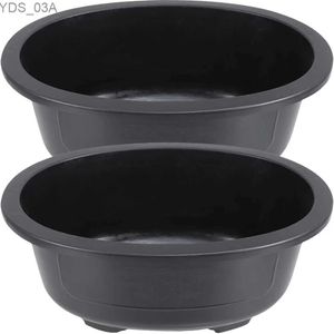 Jardinières pots 2pcs jardine jardinière pot pratiques bonhonsaï jardin ovale récipient grand bonsaï pot de fleur pots en plein air 240325