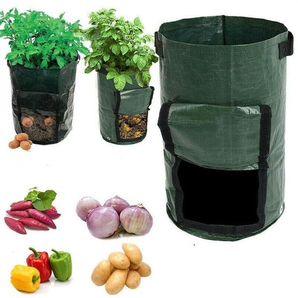 Jardinières Pots 2 pièces sacs de culture de plantes maison jardin Pot de pomme de terre serre culture de légumes sac Vertical hydratant Seedling2249