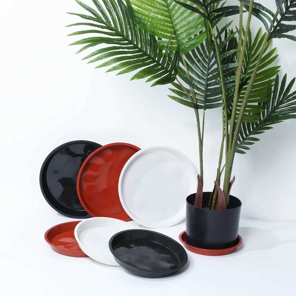 Planteurs Pots 3pcs Soucoupe de plante 4/6/7/8/10 pouces Soucouches de plateau en plastique goutte à goutte