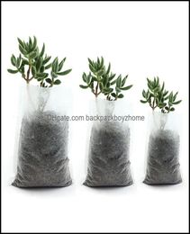 Planteurs Pots 400pcs Plante biodégradable mélangée Sacs de culture non tissés Sacs Tissure Se semis Ecofrie BackpackBoyzhome DHG1R2910818