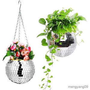 Jardinières Pots 5 Couleurs Décor De Noël Boule Disco Planteur Vase Tenture Murale Pot De Fleurs Pots De Fleurs Corde Suspendue Pot De Fleurs Balcon Décor À La Maison R230620