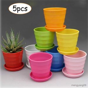 Jardinières Pots 5pcs Multicolore Pot De Plantes Mini Pot De Fleur En Plastique Plante Succulente Pot De Fleurs Bureau À Domicile balcon terrasse Décor Jardinage Jardinières R230620