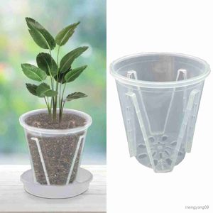 Jardinières Pots 5 Pcs Racine Contrôle Transparent Pots De Fleurs Respirant En Plastique Pots De Plantes Pots Pour La Plantation D'orchidées Jardinières R230621