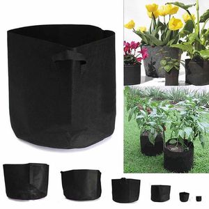 Planters Potten 7 Maat Tuin Grow Bags voor Planten Ronde Stof Plant Pouch Root Container Tas Beluchting Pot Black