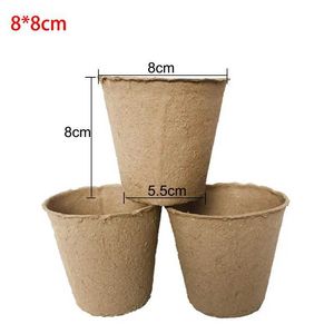 Jardinières pots 8cm papier cultiver des plants de pot partants herbe vegs fleurs jardinière nursery tasse kit de jardinage biodégradable outils de jardinage Cultivation d4