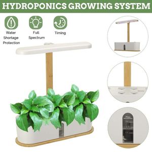 Jardinières Pots Arrosage Automatique Culture Sans Sol Lumières De Croissance Des Plantes Pot De Fleur Système De Culture Hydroponique Lampe LED Multifonction Intelligente