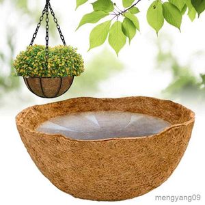 Plantenbakken Potten Kokosmat Tuin Opknoping Mand Planter Stof Coco Liner Ronde Home Decor Plant Pot Tuin Palm Tapijt Voor Muur R230620