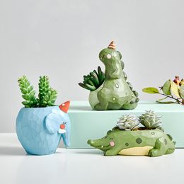 Jardinières Pots Mignon Animaux Fleur pour Plantes Succulentes Dinosaure Éléphant Bureau Ornements Maison Jardin Décoration Cadeaux 230607