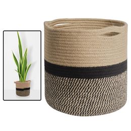 Plantenbakken Potten Tuin Planter Mand Bloempotten Hand Geweven Stro Plant Pot Planten Container Woondecoratie Binnen Woonkamer Opbergmand 230606