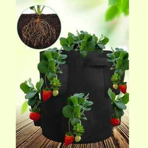 Planters Potten Garden Planter Grow Bag Vilt Opknoping Aardappel Tomaat Aardbei Vegetale Bloemtassen Thuis Balkon Hangplaatsen Plant Pouching