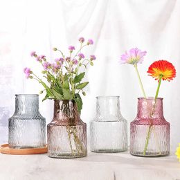 Jardinières Pots Vases en verre de couleur dégradée bouteille de plante Pot de fleur nordique créatif arrangement hydroponique conteneur Table de fleur