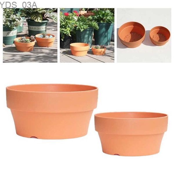 Macetas Macetas de imitación de terracota para plantas Maceta suculenta con orificio de drenaje Contenedores para plantas de cactus Maceta para bonsái de jardín 240325