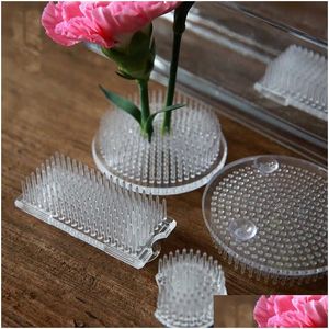 Plantenbakken Potten Japanse Ikebana Kenzan Plastic Bloem Basishouder Bloemen Kikker Pin Naalden Vast Gereedschap Kenzans Geschikt Voor Glas Po Otsuq