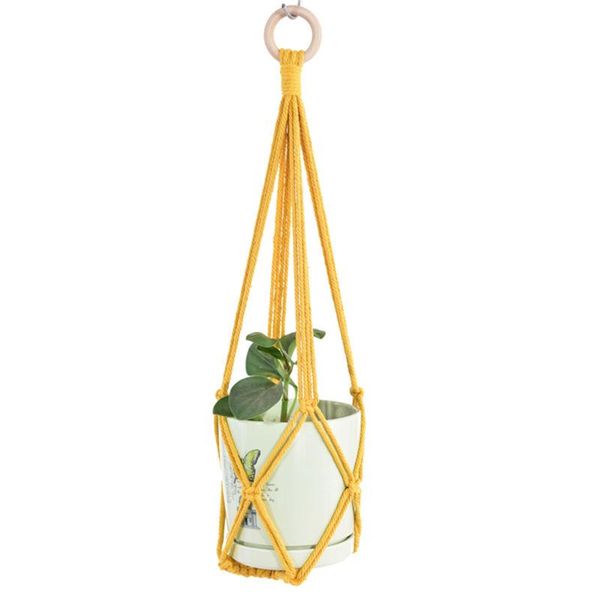 Jardinières Pots macramé plante cintres avec glands intérieur suspendu jardinière panier fleur Pot titulaire décoration de la maison MAZI888